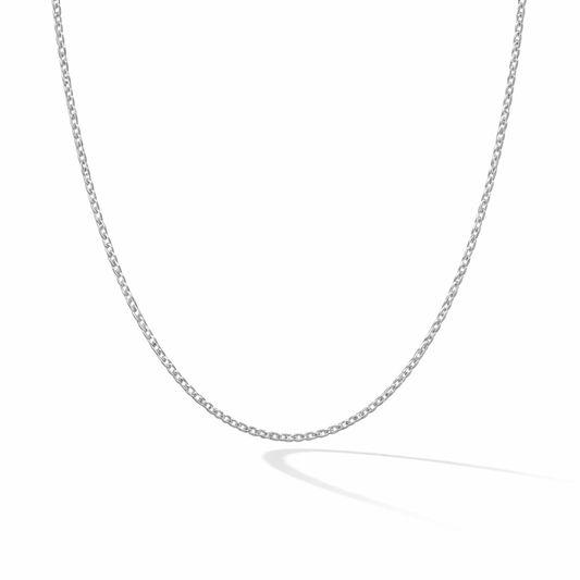 Sterling Silver 1.2mm Diamond Cut Trace Chain Necklace